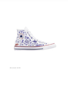 converse "back to school" high x horla of lagos white color way