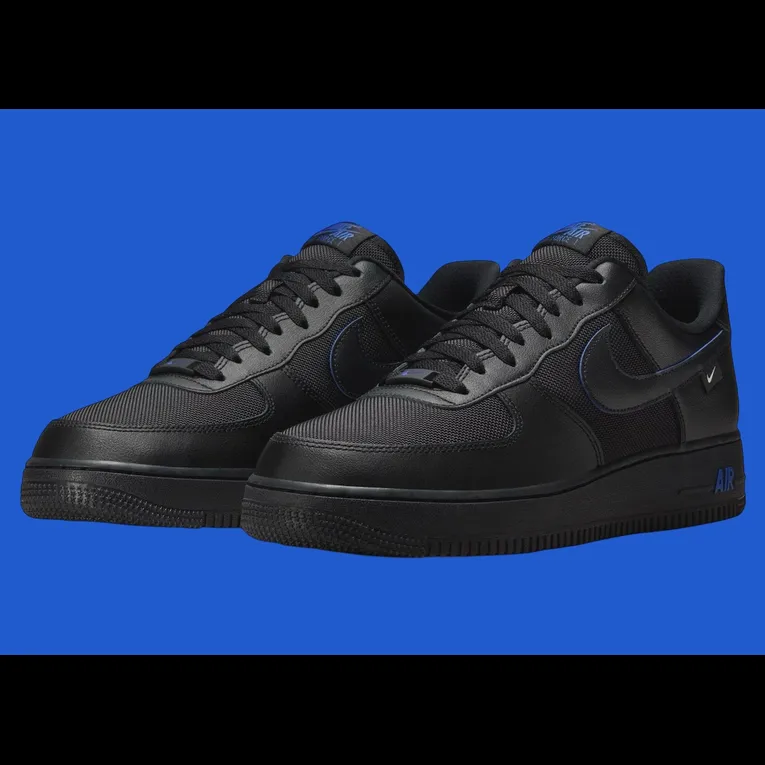 Photos of Nike Air Force 1 Low “Black/Astronomy Blue”