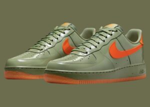 Nike Air Force 1 Low Premium “Oil Green/Safety Orange” Review, Release Date and Price